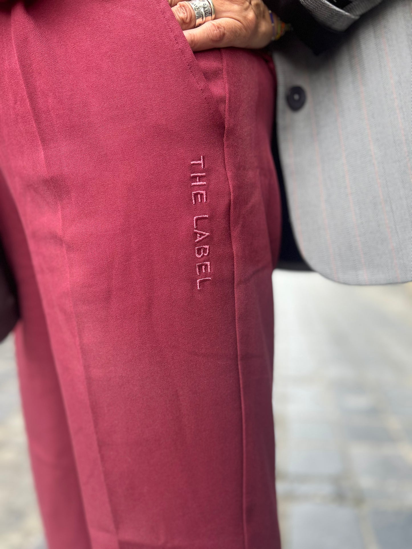 Pantalon Melange Bordeaux