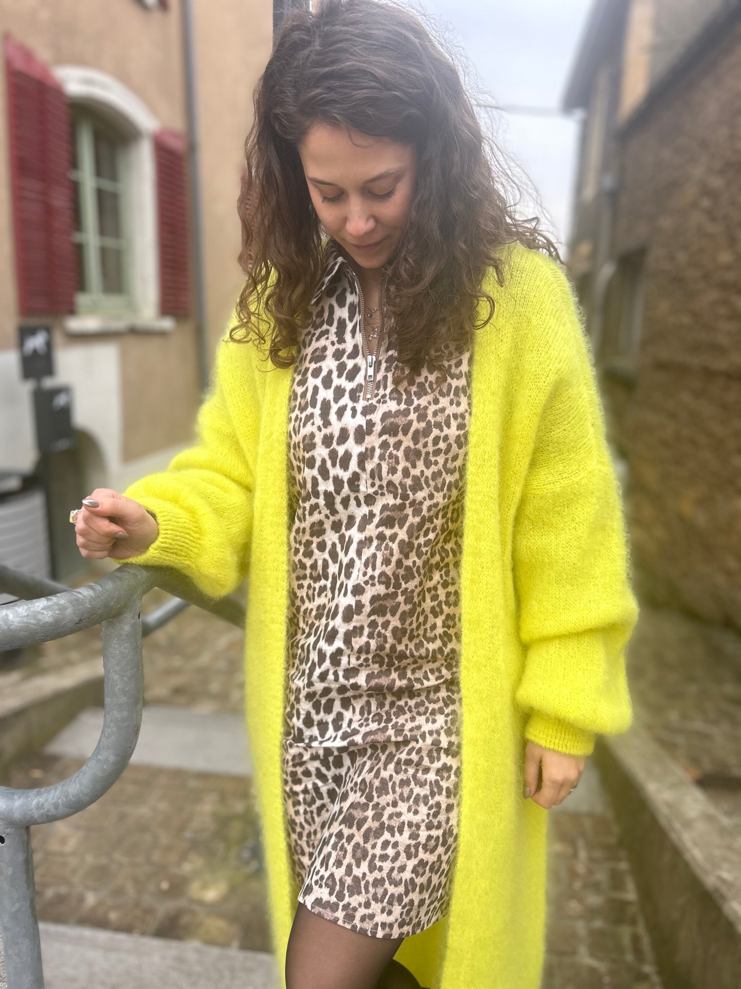 Robe léopard avec zip boutique Belgique