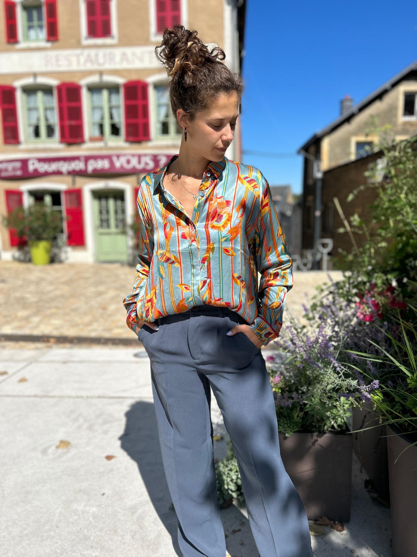 Chemise Kiwi Bleue Wild