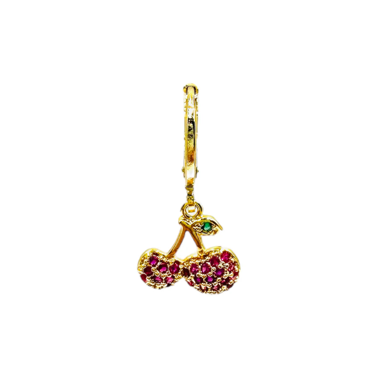 Boucle d'oreille pendante cerises