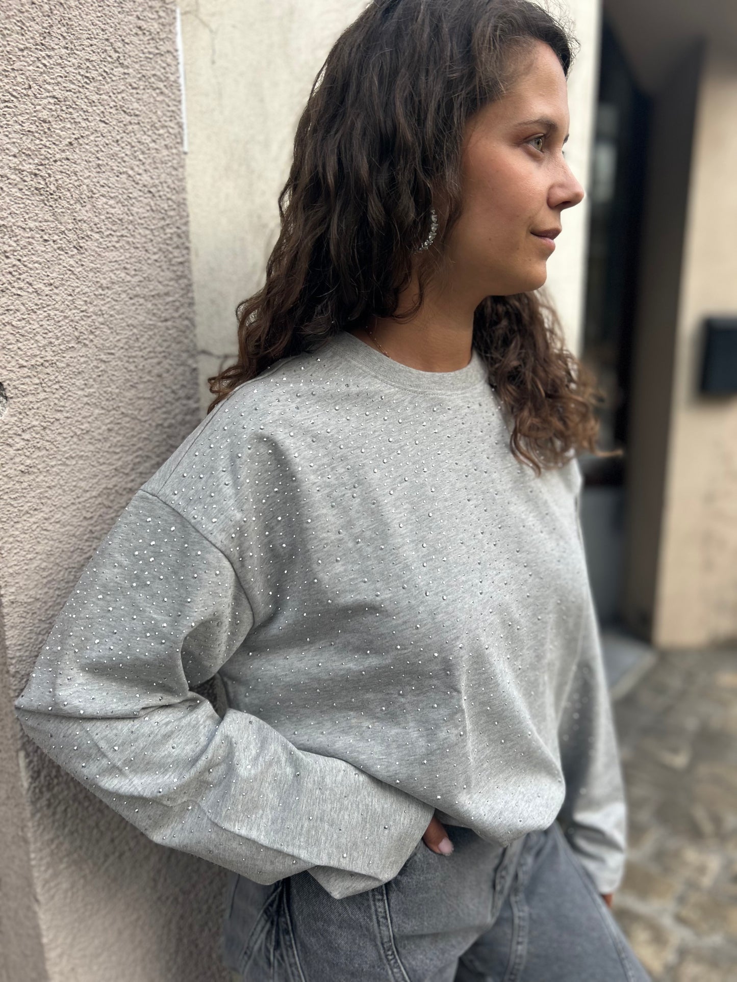 T-shirt Studded Manches Longues