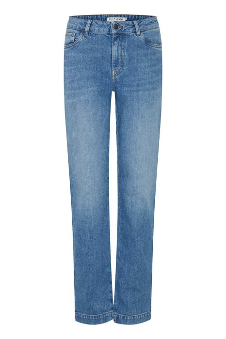 Jeans bleu coupe droite
