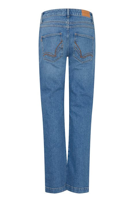 Jeans regular avec fourche basse femme