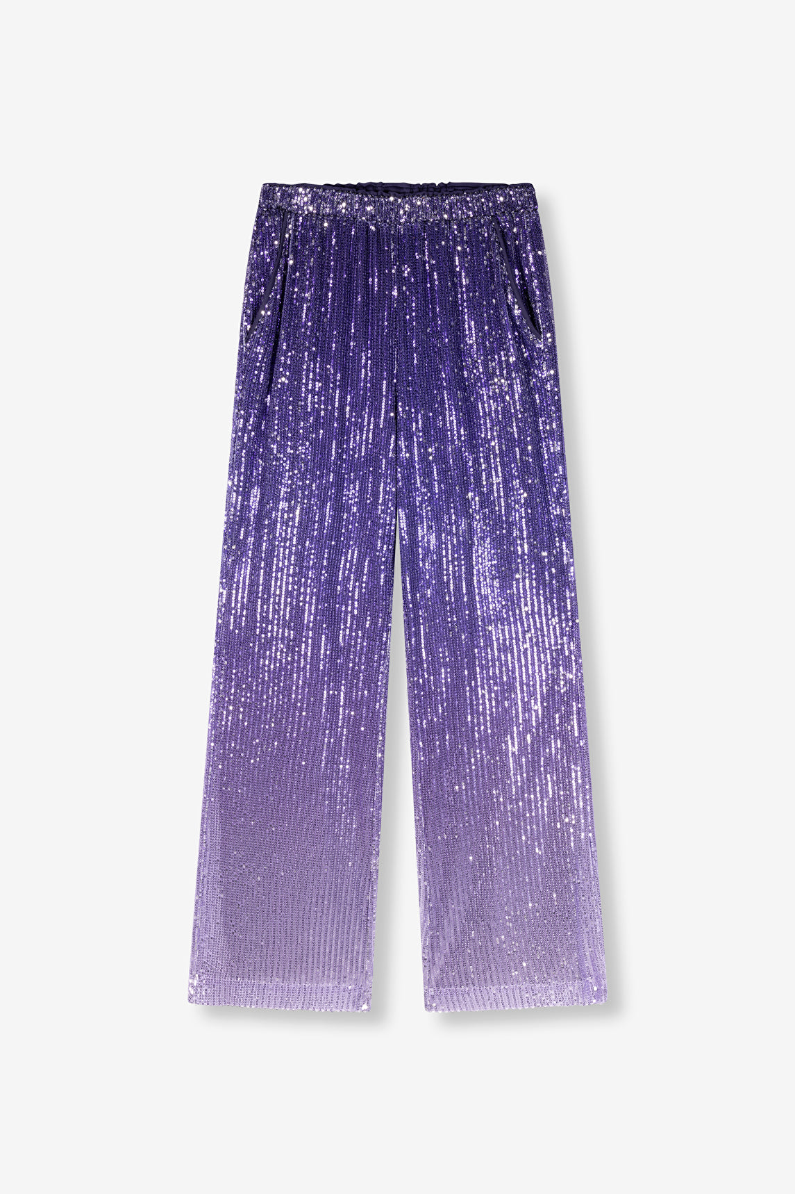 Pantalon mauve à sequins dégradé alix the label, magasin vêtements femmes virton belgique province de luxembourg