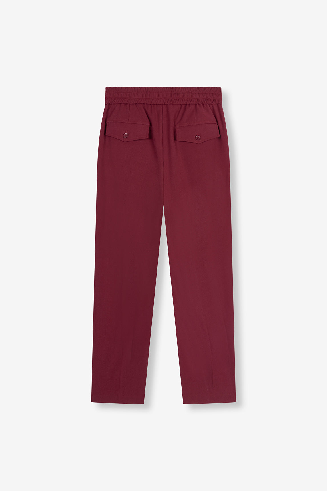 Dos du Melange pants bordeaux Alix The Label avec poches boutonnées plaquées