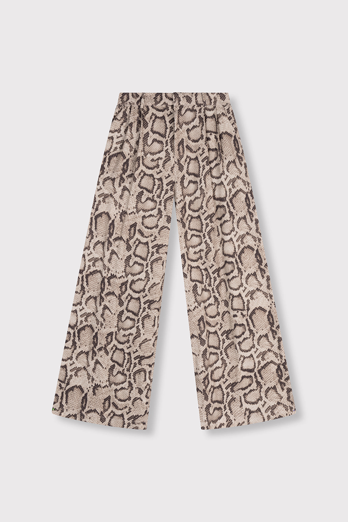 Pantalon large imprimé python beige et noir, boutique alix the label belgique