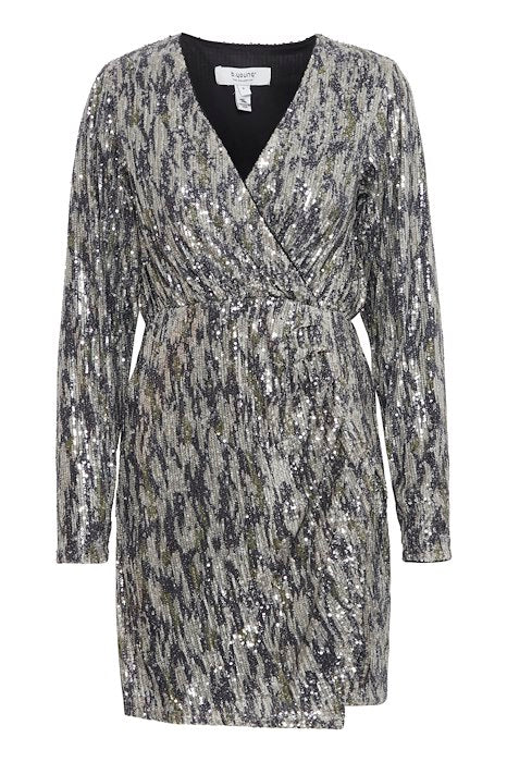 Robe portefeuille ornée de sequins, Byoung