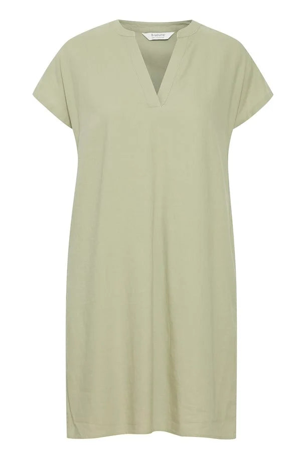 Robe en lin kaki clair boutique pour femme en province de luxembourg, belgique
