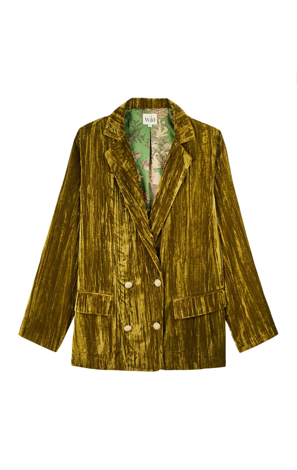 Veste de tailleur pour femme velours vert olive, fermeture croisée avec boutons dorés, boutique vêtements virton, luxembourg