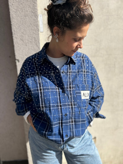 Blouse Studded Check
