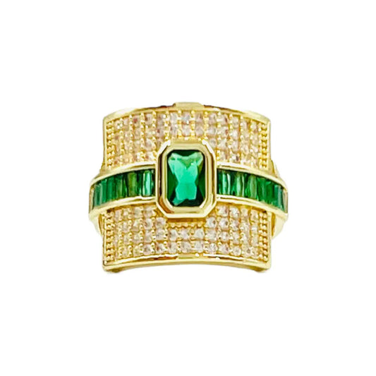 Bague Sidney TARA JEWELS - bague pour femme brillant vert émeraude