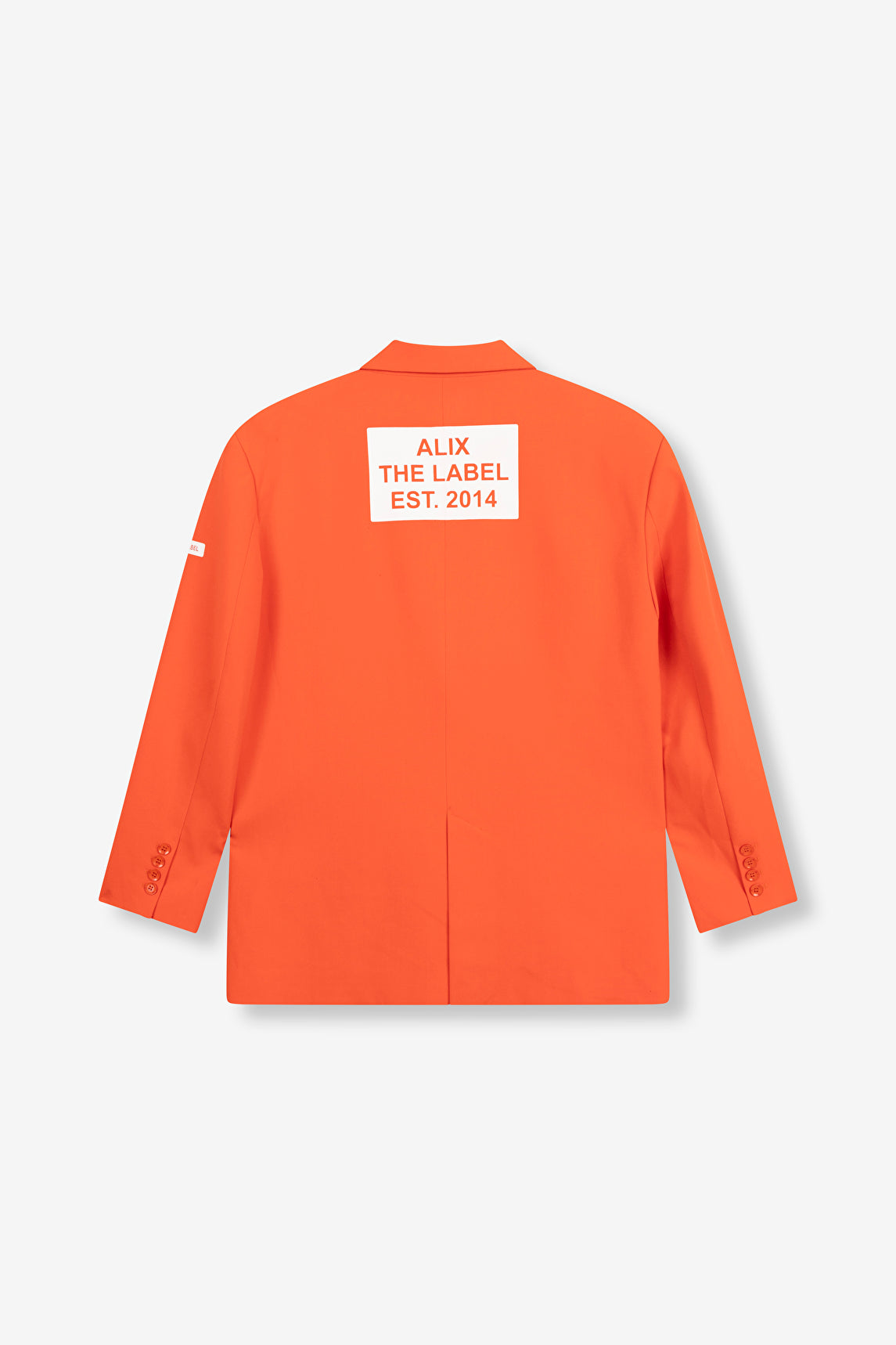 Blazer Flowy oversize orange Alix The Label - vue de dos pour un look tendance au quotidien