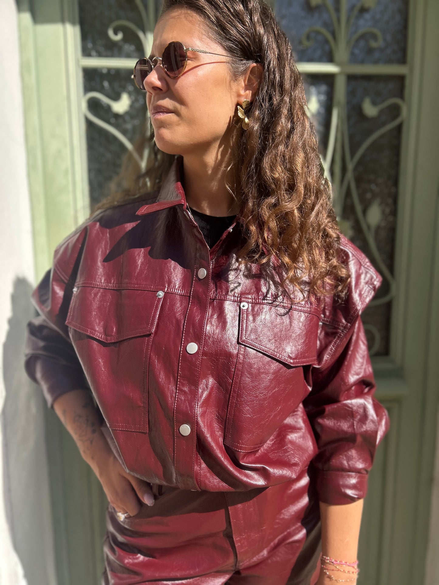 Blouse Faux Leather