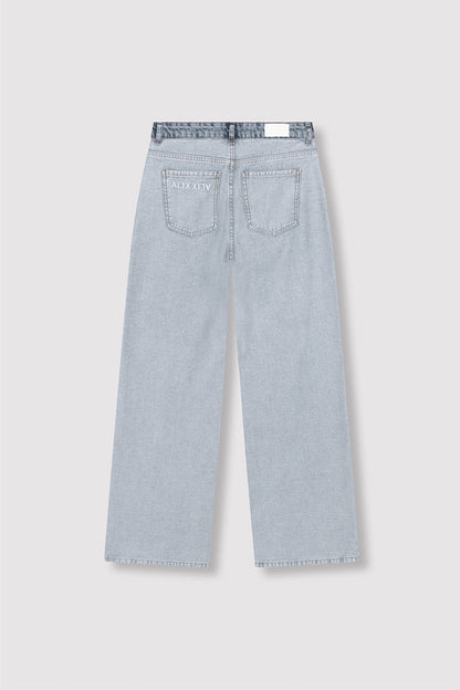 Jean bicolore Alix The Label avec broderie ALIX au dos - vue arrière