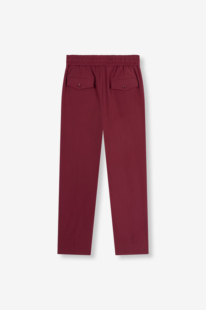 Dos du Melange pants bordeaux Alix The Label avec poches boutonnées plaquées