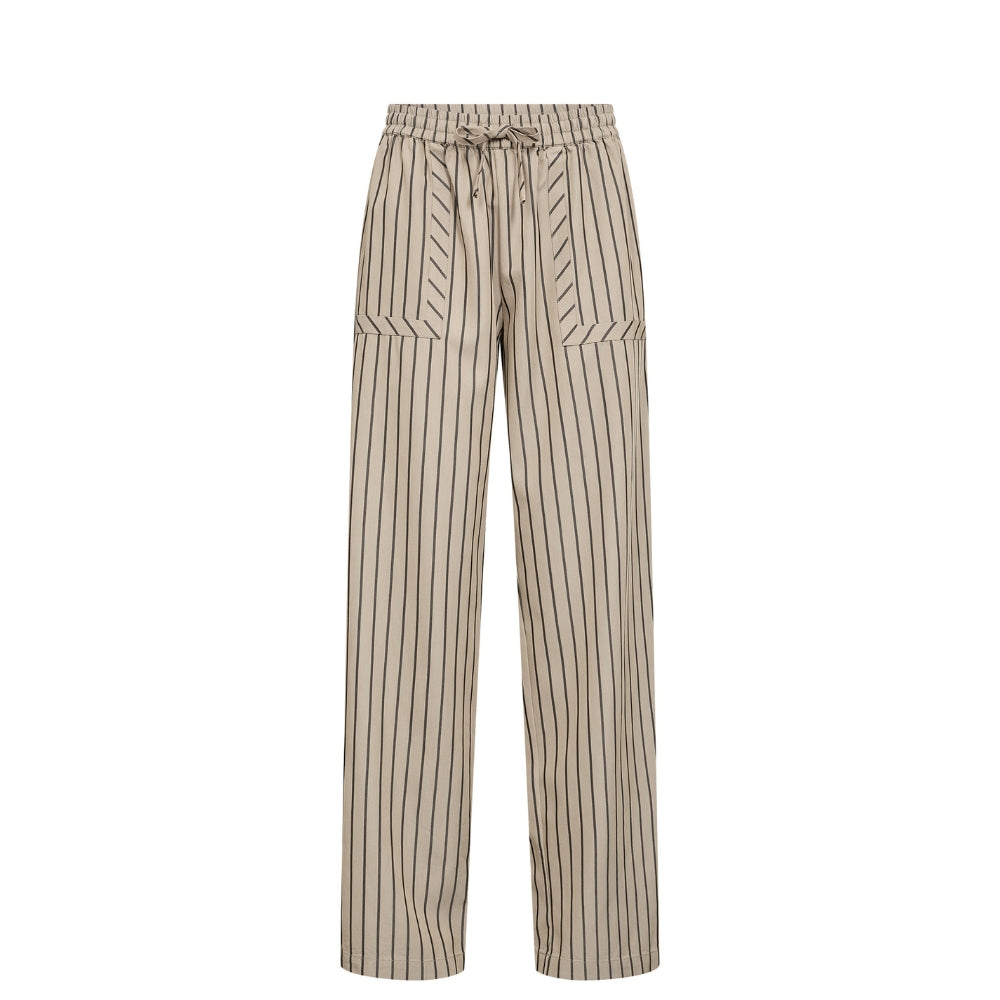 Pantalon Levete Romme brun à rayures