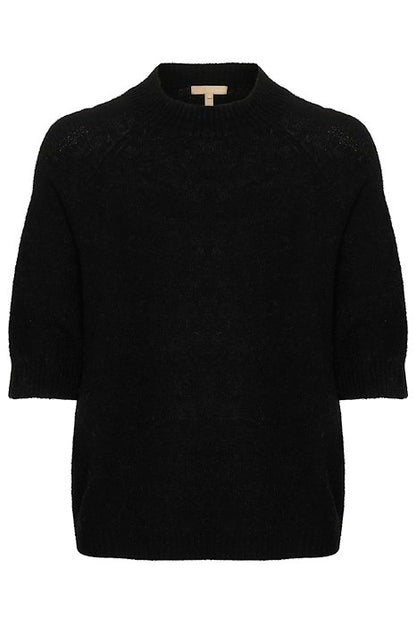 Pullover noir avec manches courtes pour femme boutique luxembourg