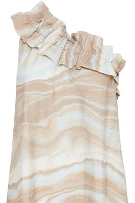 Robe une manche beige effet marbre Byoung