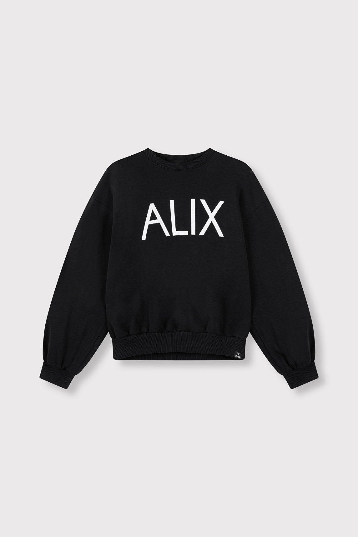 Sweat noir avec écriture blanche ALIX, boutique femme Virton, Luxembourg