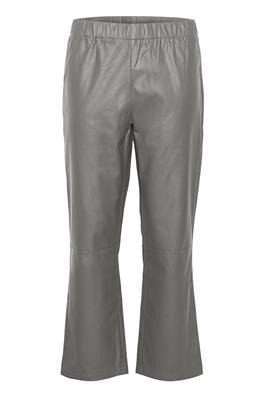 pantalon cuir vegan gris longueur 7/8 pour femme